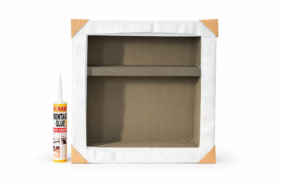 Wandnische/Duschnische: befliesbar, mit/ohne Kleber  - 40 x 40 cm