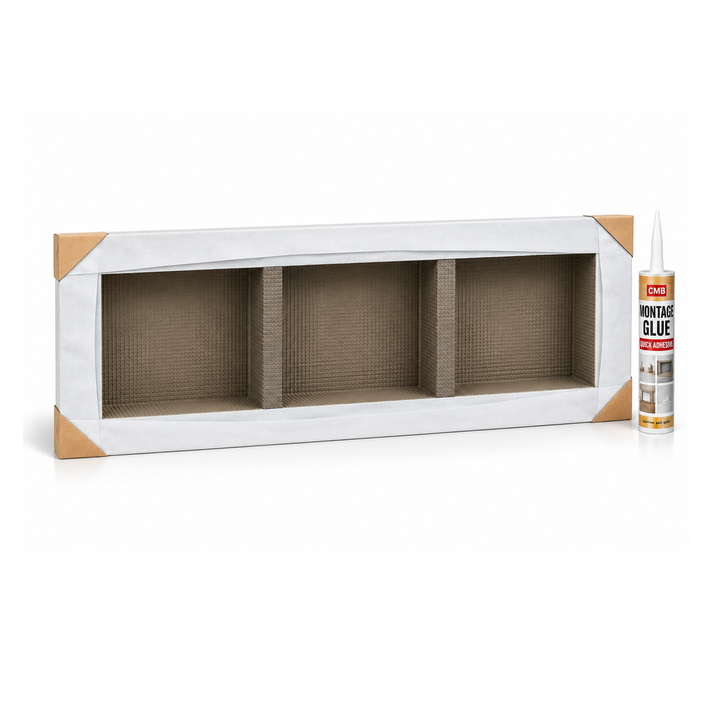 Wandnische/Duschnische: befliesbar, mit Kleber - 30 x 120 cm
