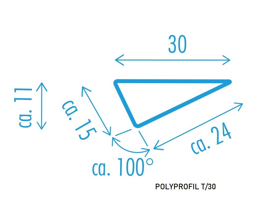 Polyprofil -  Tropfleiste T30